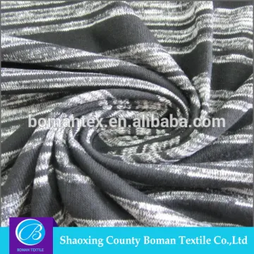 Black and White TR stripe knit fabric