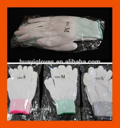 PU Top Coated Gloves/PU Finger Tip Fit Glove/PU Finger Tip Dipped Glove/PU Top Dipped Gloves/PU Top Fit Gloves