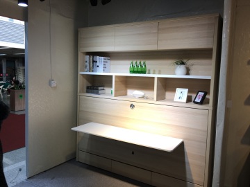 Wall murphy bed with desk