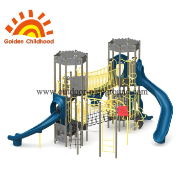 Double Tower Slide Playground Outdoor For Children