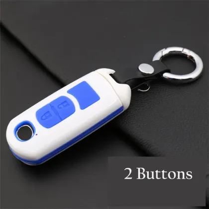 Intelligent Custom Silicone Buttons Car Key Cover Chain for Mazda CX-3 CX-5 CX-7