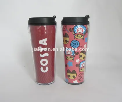Plastic Insulated Costa Coffee Mug with Paper Insert