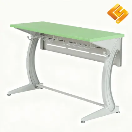Heavy-Duty Classroom Desk with Wooden Seating Solution