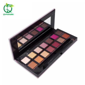 Customed label eyeshadow palette with cardboard packaging