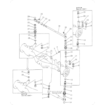 Grader GS360-2 Front Axle Start 235-27-11750