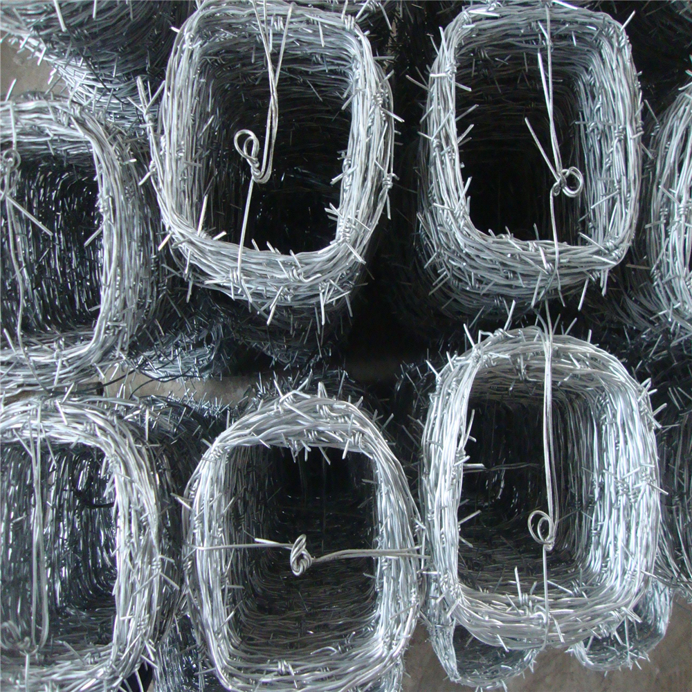 Galvanized 2mm double twist barbed wire roll for sale