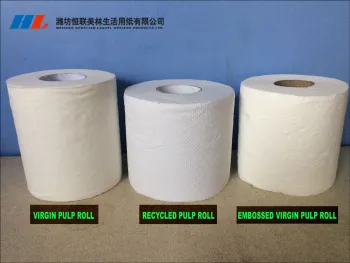 Recycled pulp toilet paper