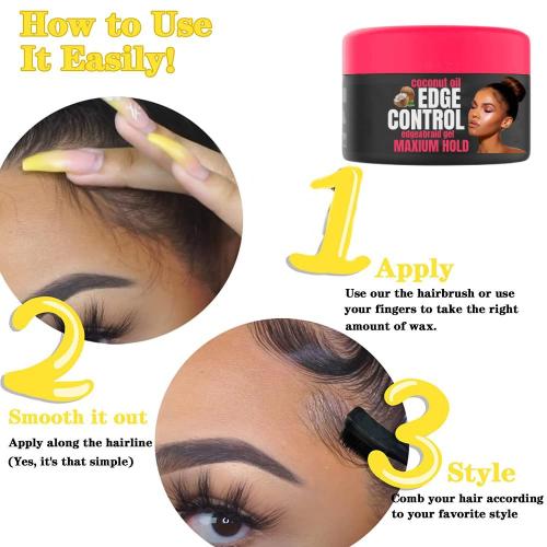 Instant Edge Control Strong hold hair styling gel edge control wax Manufactory