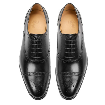 Hot Sale Men's Brogue Style Genuine Leather Lace-up Formal Business Dress Shoes