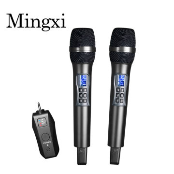 Echo Disesuaikan 100 saluran treble Bass logam 3.5mm konektor aux speaker dengan mikrofon karaoke