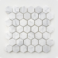 Piastrelle da parete di mosaico lucido di Carrara White Essagonale