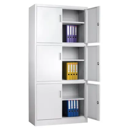 Three Part Six Door Metal Office Cupboard