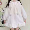 lamb fleece furry rabbit sweater coat women