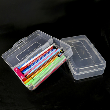 Plastic Storage Box School Plaid Crayon Marking Pen Case Multifunctional ipad Pencil Pen Case Custom