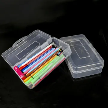 Plastic Storage Box School Plaid Crayon Marking Pen Case Multifunctional ipad Pencil Pen Case Custom