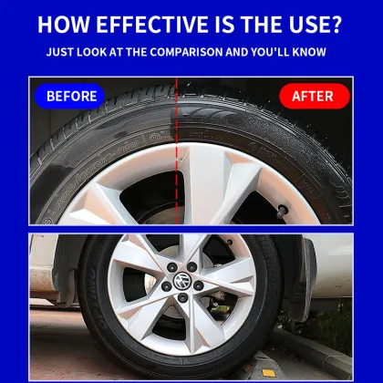 High Performance Car Tire Foam Brightener - Shiny Black Gloss, Decontamination, and Protection (650ml)