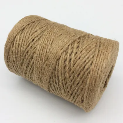 China Factory Natural Color Twisted Jute Yarn/Jute Twine/Packaging Rope 2 Ply 100m Spool