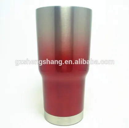 Double wall 30oz stainless steel rambler tumbler with handle