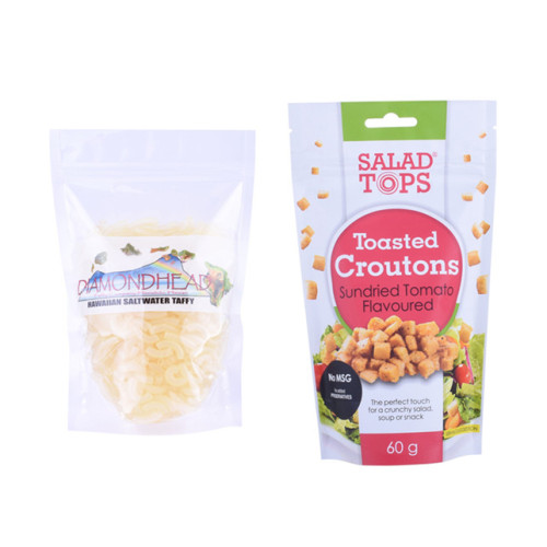 Stand up coconut snack packaging with zipper