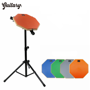Adjustable Metal Drum Stand Kit with 12 Inch Mute Silent Practice Pad