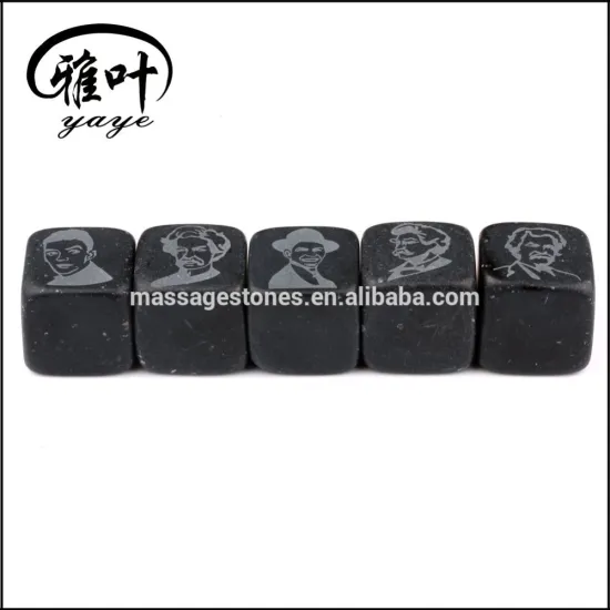 Whiskey Chilling Stones Rocks Cool Wine Liquor Drinks Bar Gift Engraved Black Basalt Stone Ice Cube