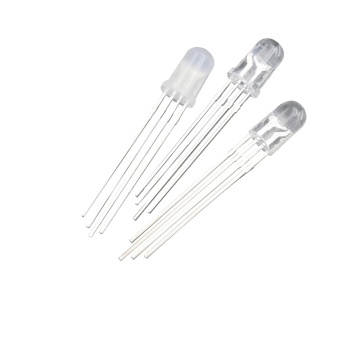 20pcs multicolore 4pin 5 mm lampe à lumière de diode LED RVB f5 Anode commune bleu vert rouge