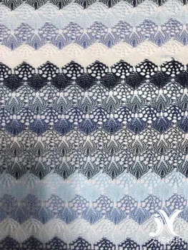 Multi Stripes Crochet Knit Fabric For Beach Tops