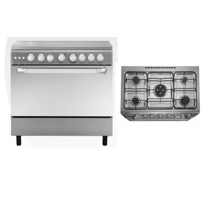Free Standing Stainless Steel Kitchen Oven Stove: Gas/Electric Cooker with Integrated Oven