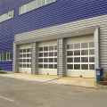 Polycarbonate glass overhead sectional garage door