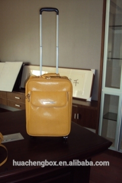2016 new arrival yellow trolley bag luggage trolley case