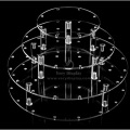 3 Tier Lillipop Display Stand Acrylic Tabletop Risers