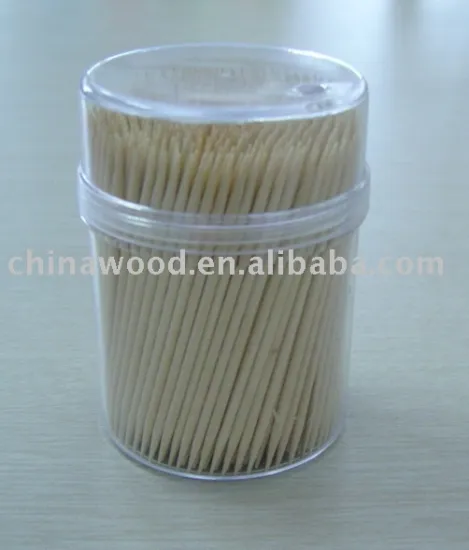 Wooden toothpick 550pcs/PS tube
