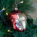 Ornamenti di vetro di Natale personalizzati su misura a forma di testa di Iron Man
