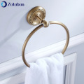 ZOTOBON Simple Wall-Mounted Round Towel Ring Antique Brass Towel Storage Rack Bathroom Supporter Hardware Accessories H276