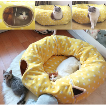 Tiub kucing dan terowong dengan tikar tengah
