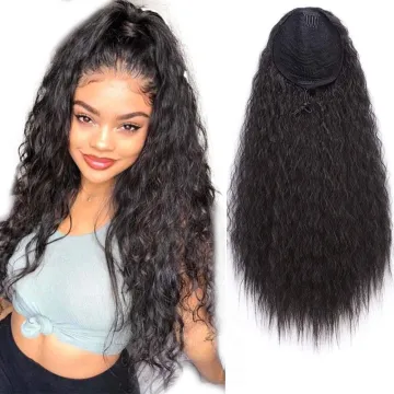 Ponytail Private Curly Wave Hair piece Clip in Ponytail Hair Extensions Synthetic Long Drawstring Extension For Black Women