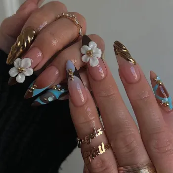 2024 Autumn New Handmade Press-On Nails Almond Full Cover