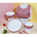 Set de 6 bucăți pentru hrănire pentru bebeluși din ceramică din silicon
