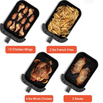 Junwei cuisinart air fryer convection toaster oven 3L 4L 5L 5.5 liters 6l Smart Touch Screen Toaster 1300W 6L air oven fryer
