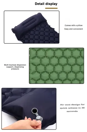 Ultralight Self-Inflating Delta Hiking Air Mattress for Lightweight Backpacking