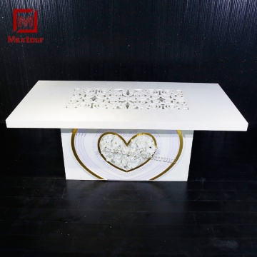 Modern White PVC Plastic Rectangle Dining Table for Hotels and Farmhouses
