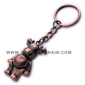 3D Metal Brass Silver Custom Cow Keychain (BK53151)