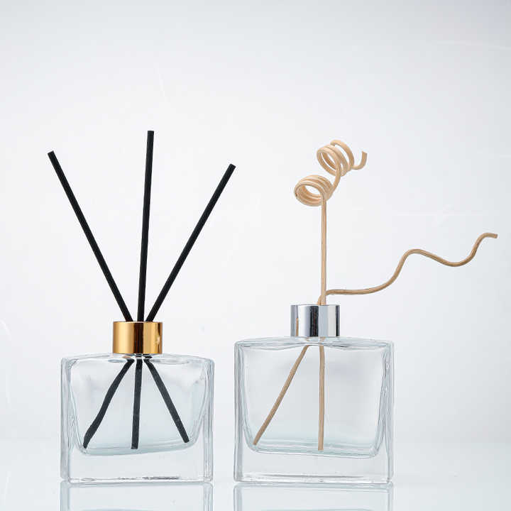 Luxury Flat Square Fragrance Glass Diffuser Bottle