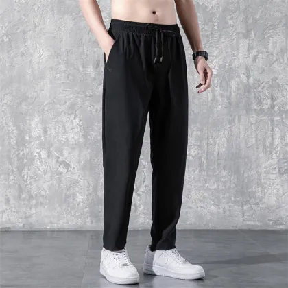 2024 Autumn Fashion: Loose Ankle Pants in Thin Ice Silk