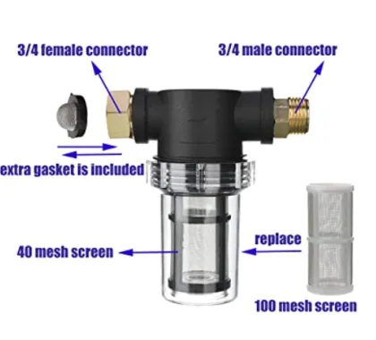 water filters inlet filter/3/4 Inch Inlet Water Filter