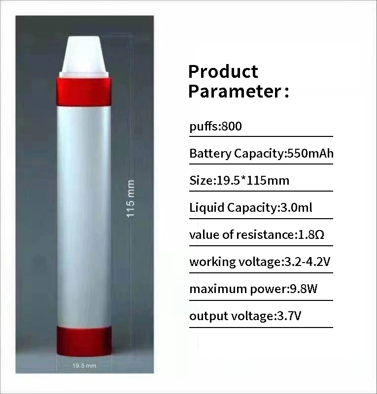 OEM/ODM -kertakäyttöinen vape -kynän LED -valo