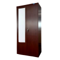 Bedroom Red Wood Grain 2 Door Steel Wardrobe