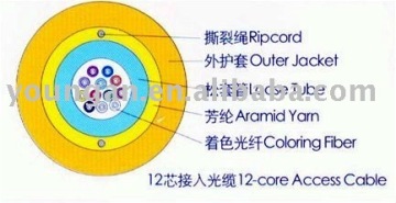 12 core single mode fiber optic cable