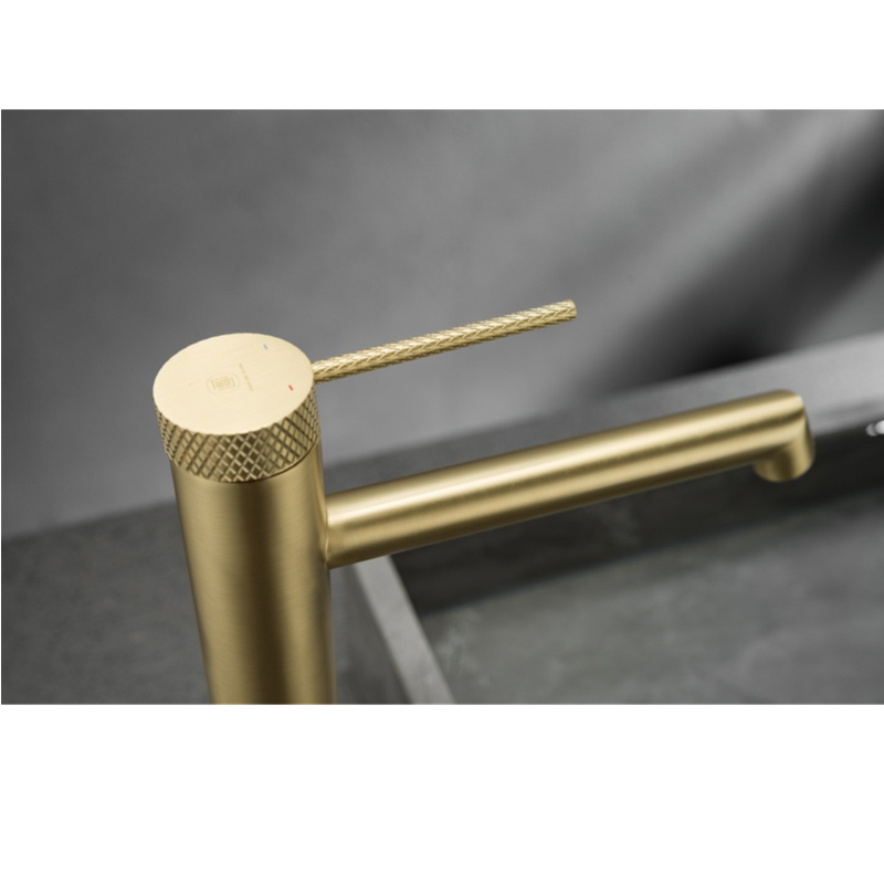 Luxury tall brushed gold brass basin faucet long mixer tap for bathroom