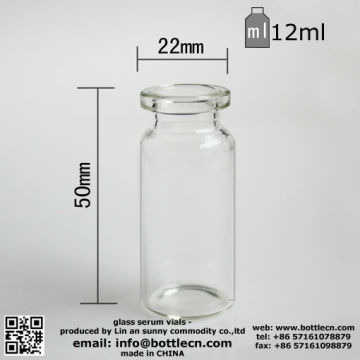 10ml 20mm vials cimp top glass bottle clear for injection